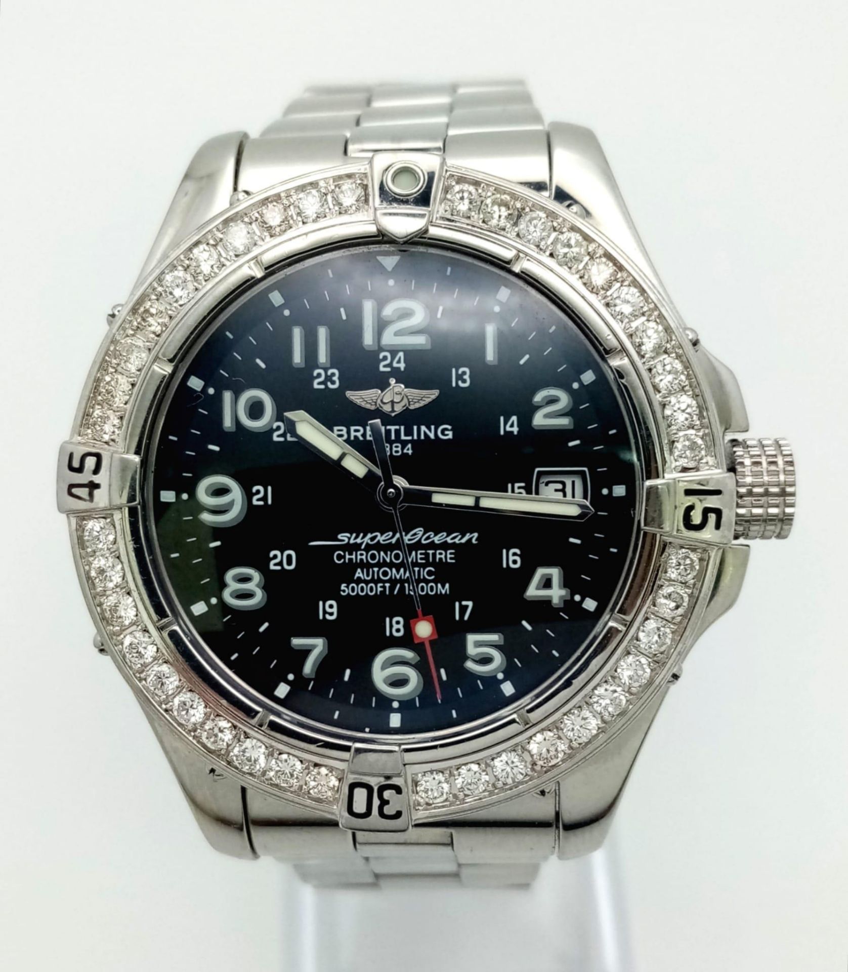 A Breitling SuperOcean Chronometer Automatic Gents Watch. Stainless steel strap and case - 42mm. - Image 2 of 9