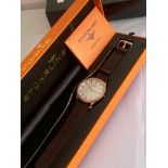New and boxed Gentleman's Wristwatch by MAX STUHRLING of NEW YORK. Having large face finished in ros