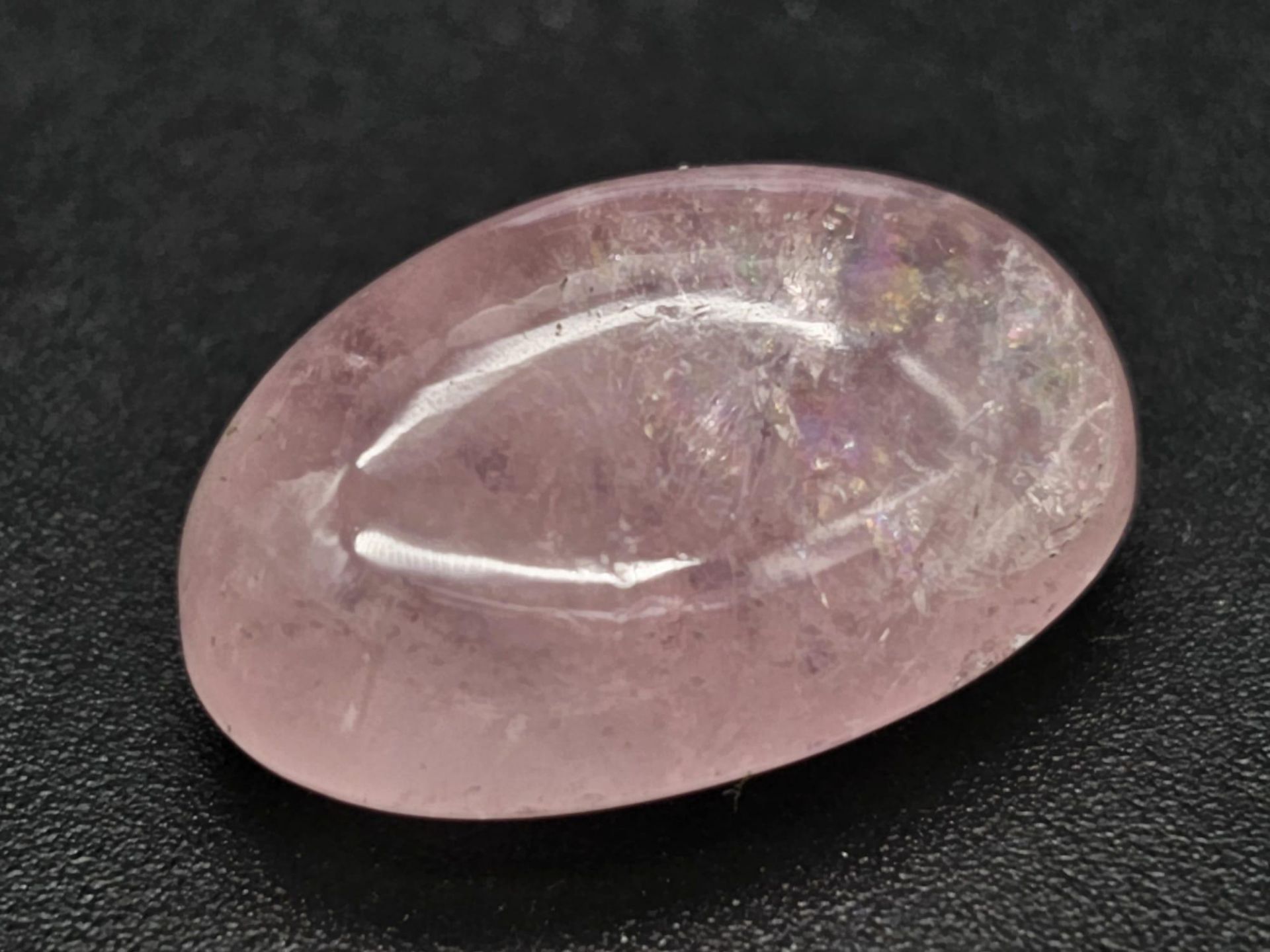 13.95Ct Cabochon, Natural Rare Morganite, Oval Shape, GLI Certified. - Image 2 of 6