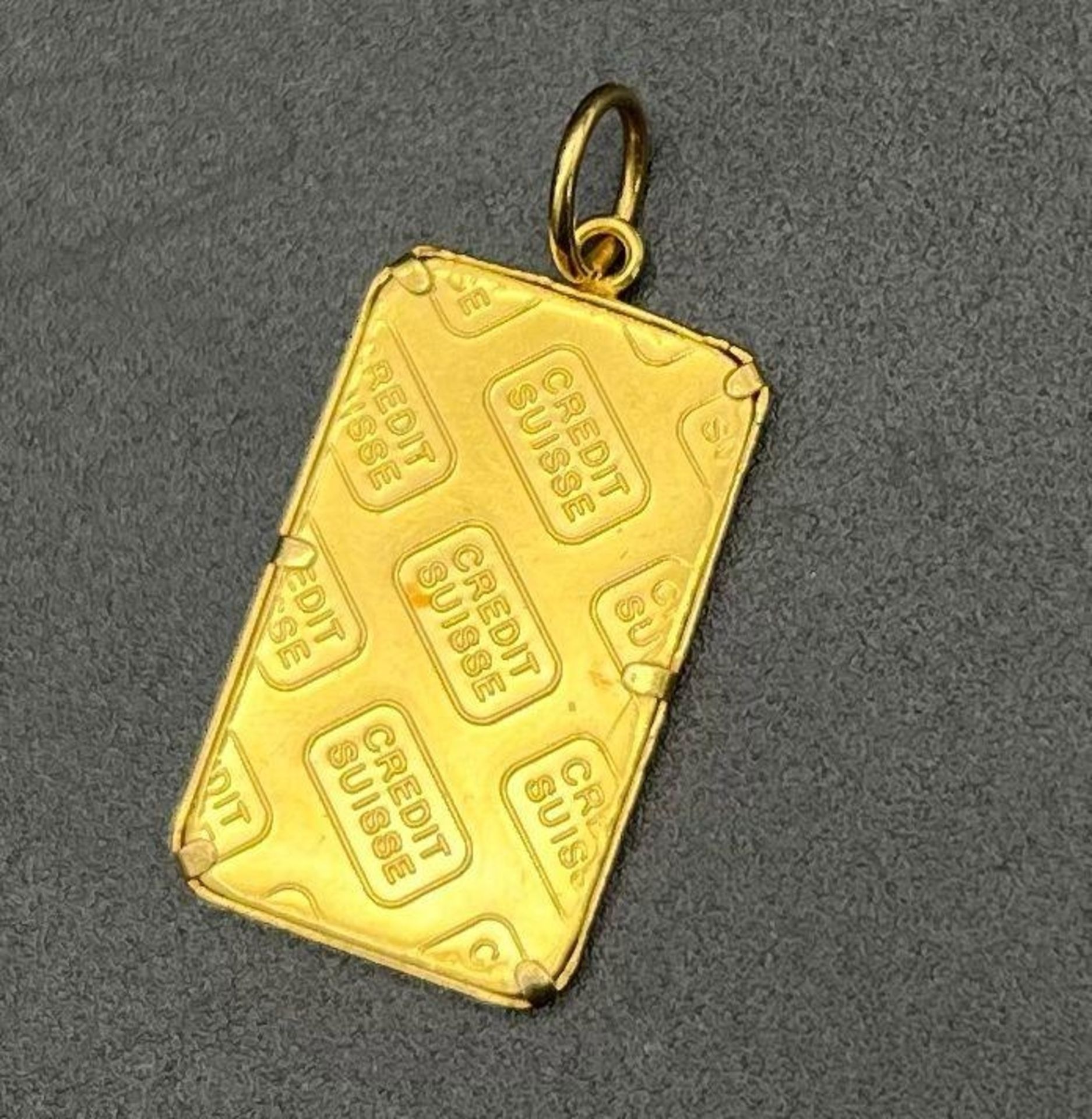 A 5g Fine Gold (.999.9) Pendant - Frame set in 14k Gold. Total weight - 5.9g. - Image 2 of 2