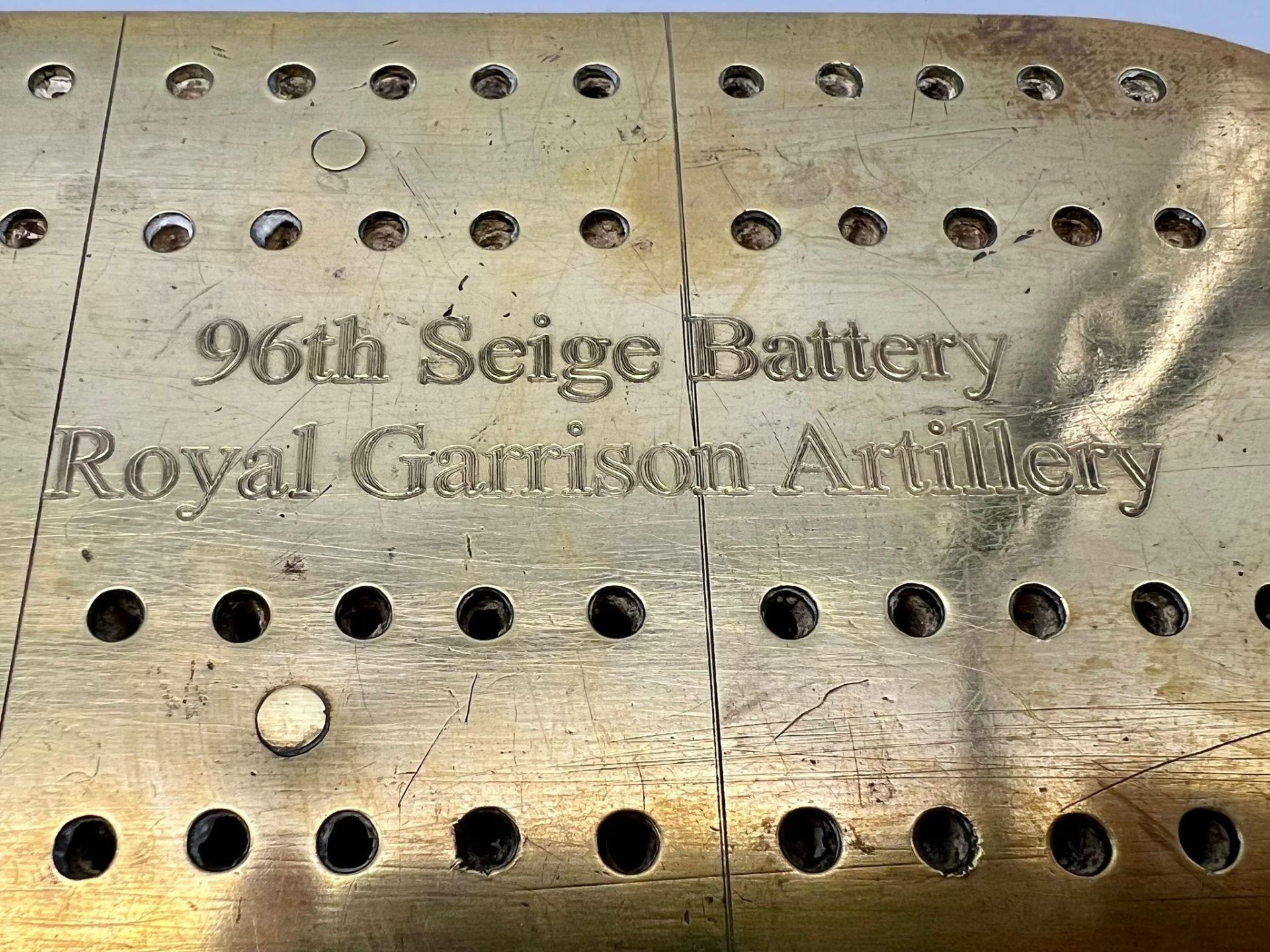 WW1 British Trench Art Crib Board. Made from a Shell that was fired on the 1st Day of the Battle - Image 2 of 4