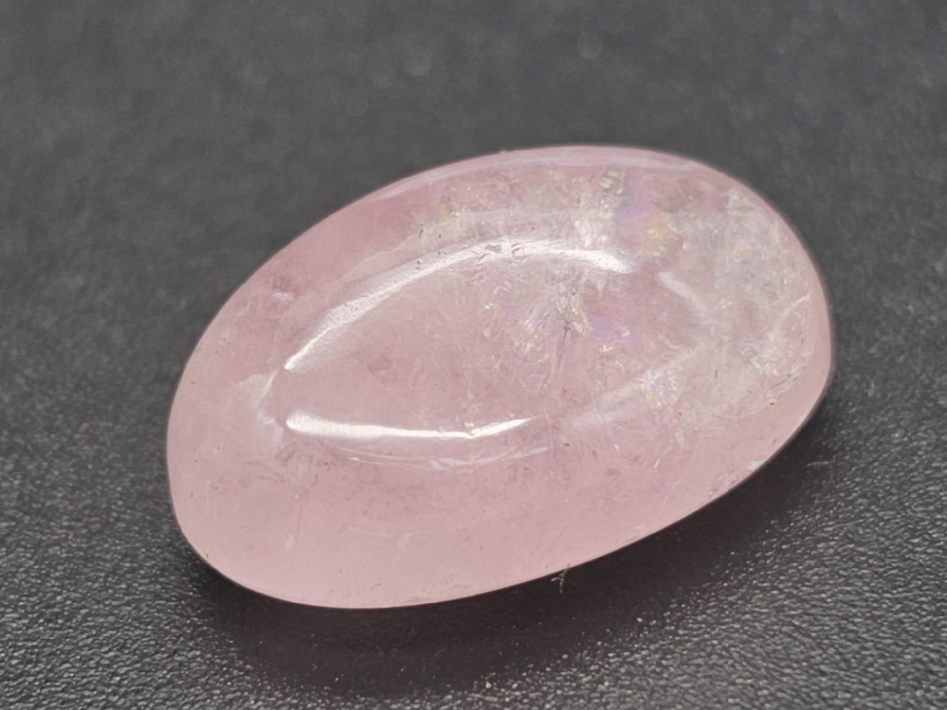 13.95Ct Cabochon, Natural Rare Morganite, Oval Shape, GLI Certified.