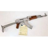 Lord of War 2! A Silver-Plated Deactivated AK47 Rifle! This model 56-1 AK47 has a clean silver/