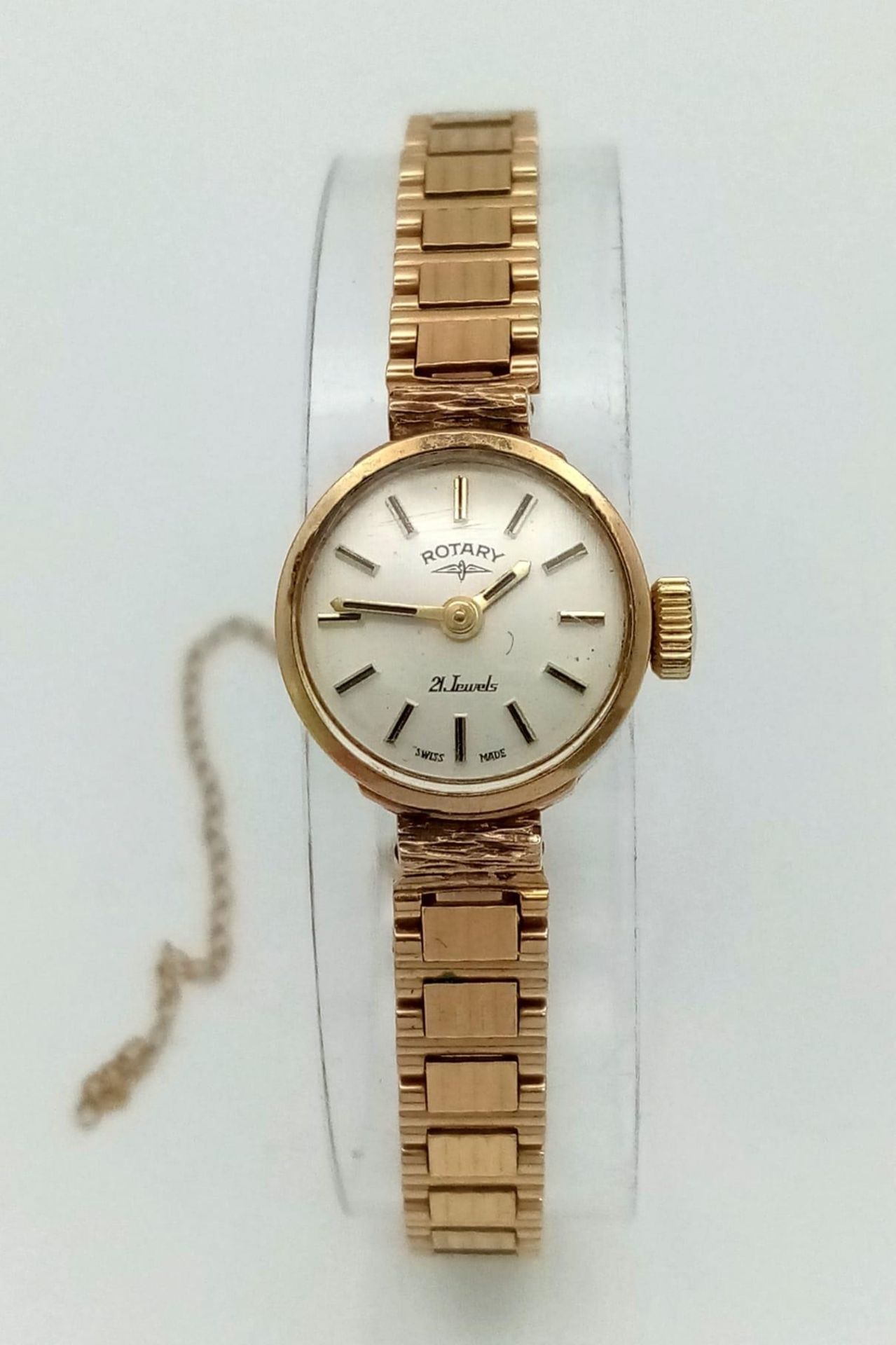 A Vintage Rotary 9K Yellow Gold Mechanical Ladies Watch. 9k gold bracelet and case - 16mm. 21 - Image 3 of 7