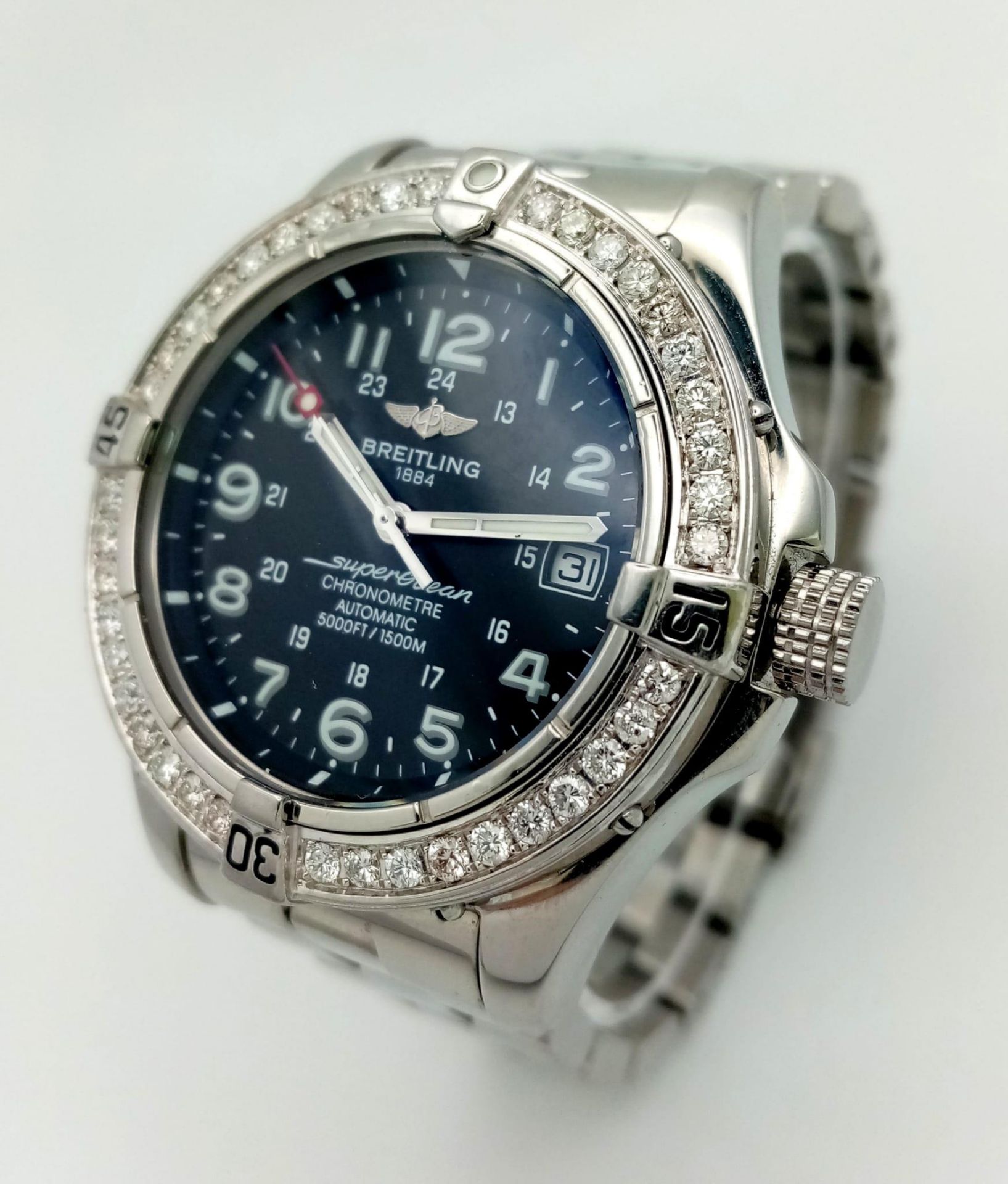 A Breitling SuperOcean Chronometer Automatic Gents Watch. Stainless steel strap and case - 42mm. - Image 3 of 9