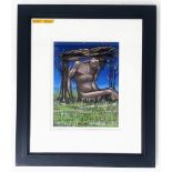A Framed Pastel On Paper, They Grow So Fast By Frank McFadden 1972. H59cm x W50cm