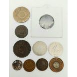 A Parcel of Ten 18 th & 19 th Century Antique Coins; Comprising 1885 Austrian 1 Kreurer-Very Fine,