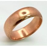 A Vintage 9K Rose Gold Band Ring. Size U. 8.53g.
