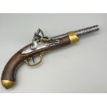 French 1st Empire Napoleonic Pistolet Modèle XIII Flintlock Cavalry Pistol Circa 1806-1814. Maker: