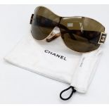 A Pair of Ladies Chanel Sunglasses with Chanel Pouch. Ref: 12750