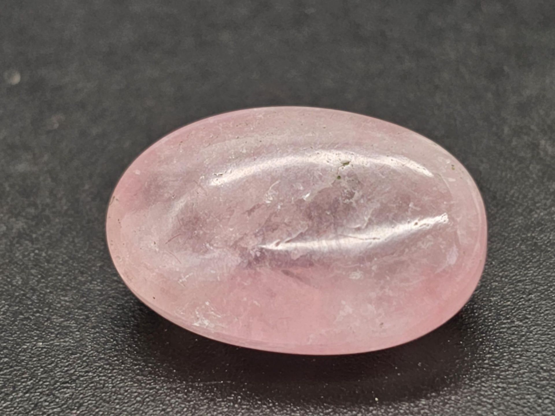 13.95Ct Cabochon, Natural Rare Morganite, Oval Shape, GLI Certified. - Image 4 of 6