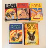 An Excellent Condition Parcel of 5 Harry Potter Hardback Books (3 First Editions, 1 Special