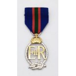 Royal Navy Volunteer Reserve Officers' Decoration (VRD), EIIR cypher. Officially dated 1961 on