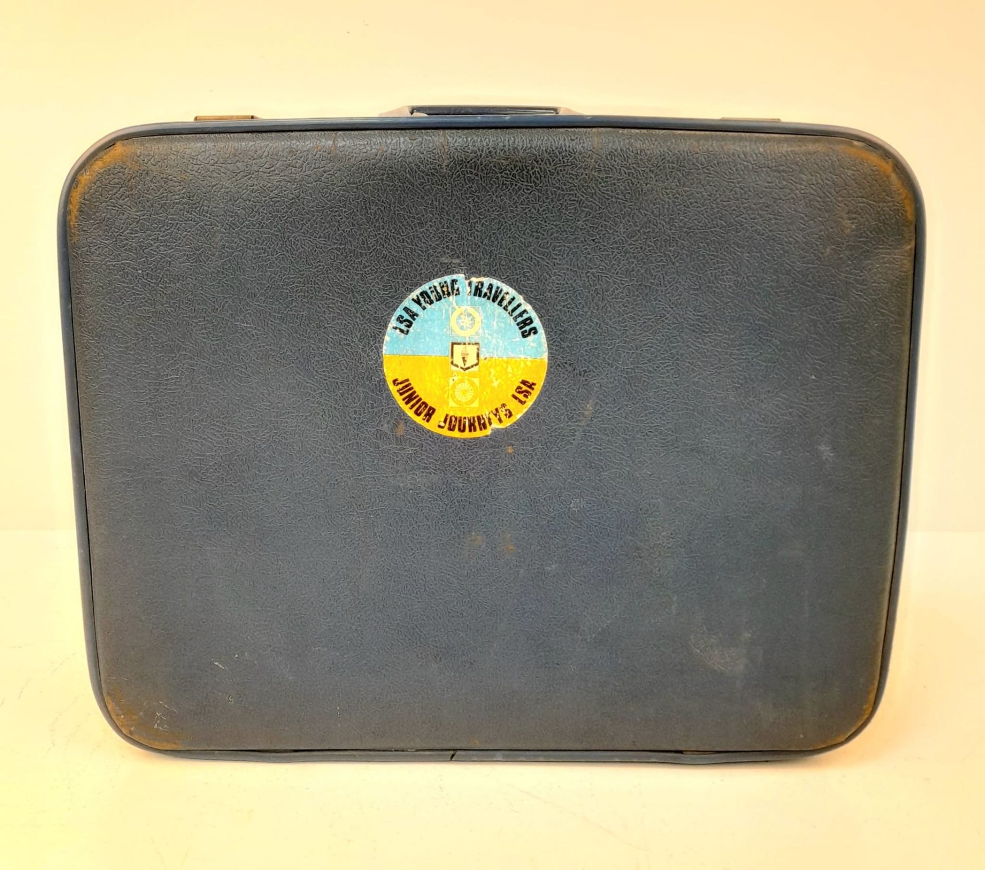 A Vintage 1960s Retro Small Blue Suitcase. 45cm x 36cm - Bild 2 aus 7