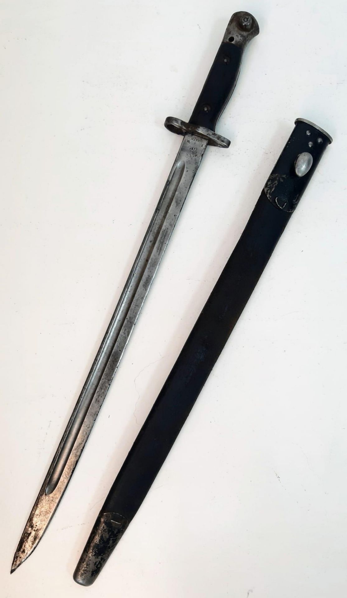 British 1907 Pattern “Chapman” Bayonet. Dated July 1918. Unit Marked to the Essex Regiment. Rare - Image 2 of 7