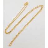 A 2Ict GOLD NECKLACE . 3.2gms 46cms