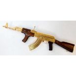 Ultimate Lord of War AK47 Deactivated Gold-Plated Rifle! The weapon that never gives up, finished in