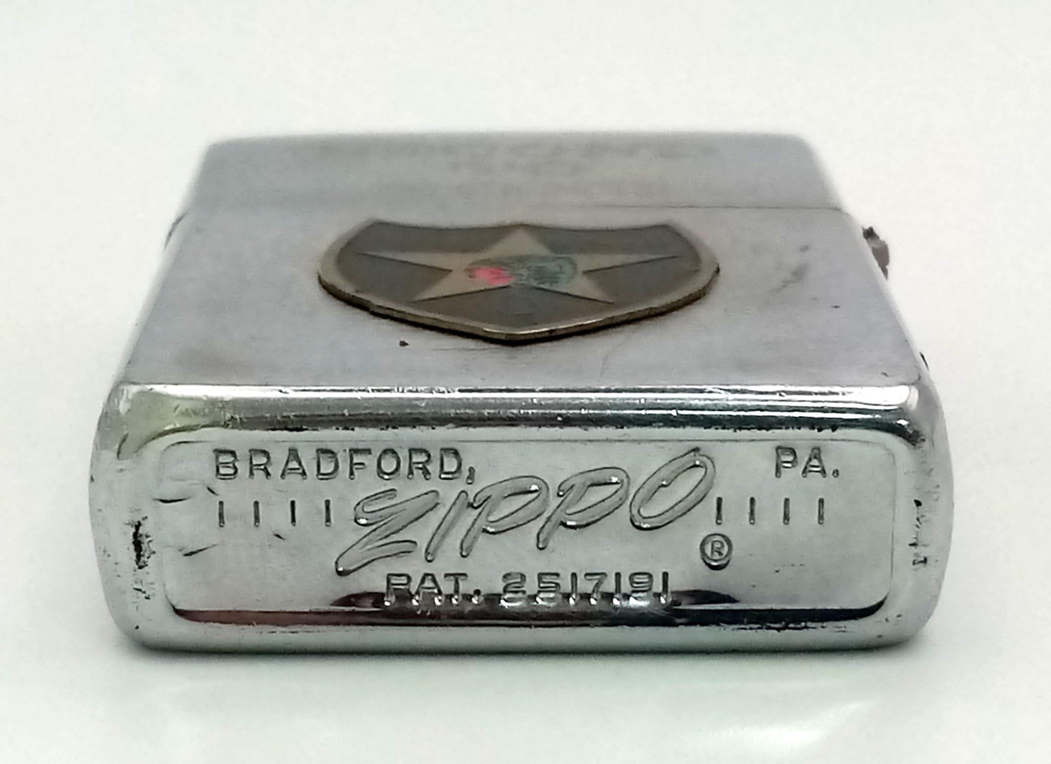 Vietnam War Era Genuine 1966 Date Coded Zippo Wind Proof Lighter. 2nd Inf Div. Insignia with tour - Image 4 of 4