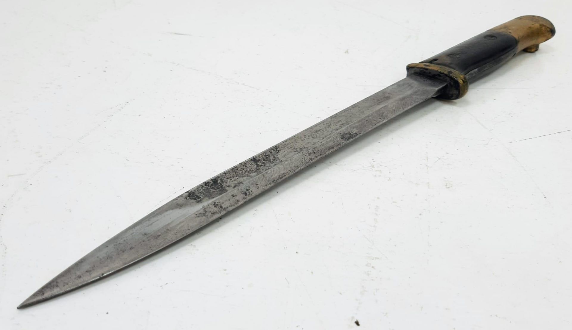 WW1 Imperial German Mauser M1871/84 Dress Bayonet by “Rich A. Herder”. Much of the gold paint - Image 3 of 6