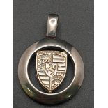 STERLING SILVER PORSCHE PENDANT IDEAL FOR A KEYRING 25.6G