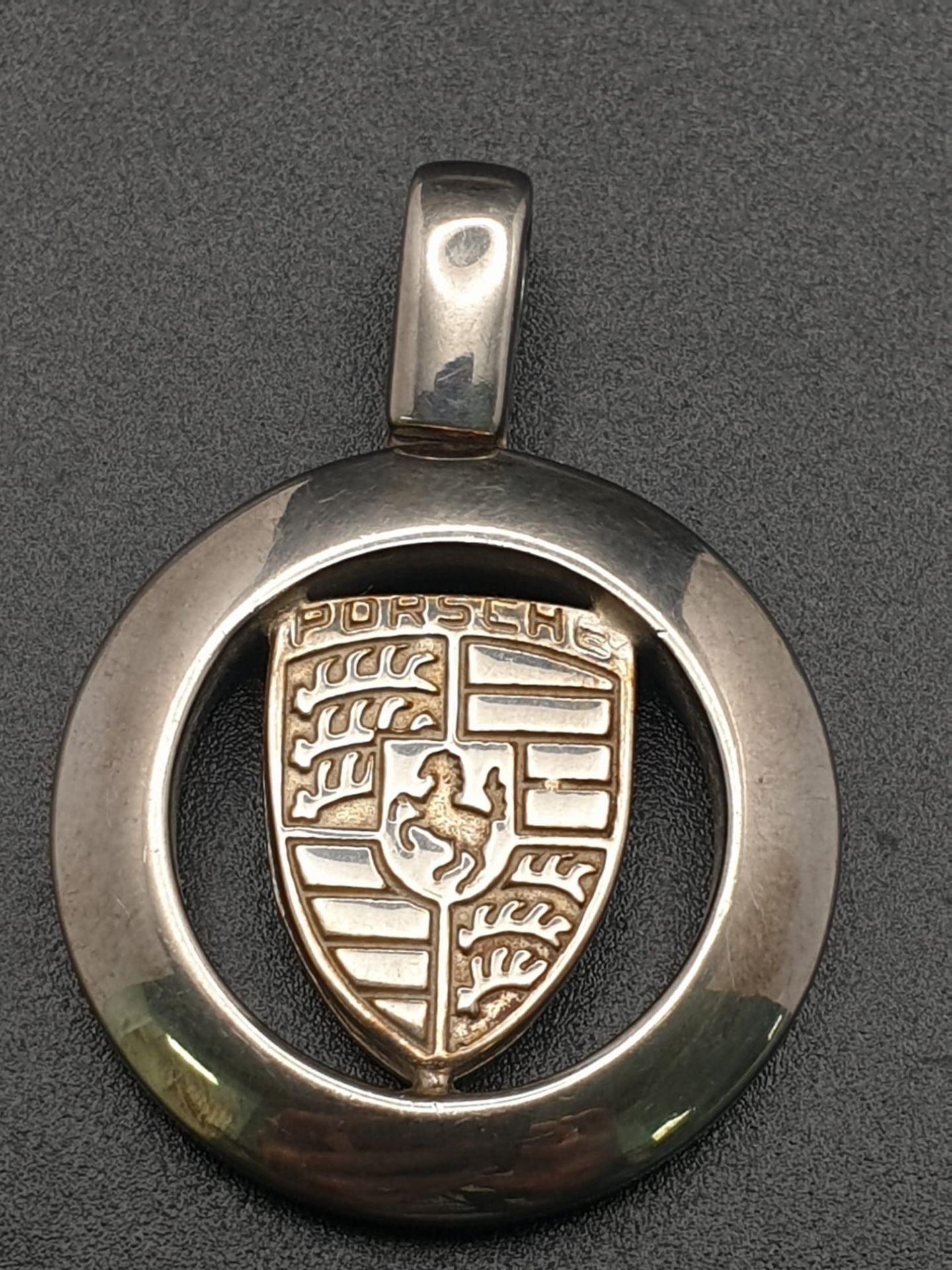 STERLING SILVER PORSCHE PENDANT IDEAL FOR A KEYRING 25.6G