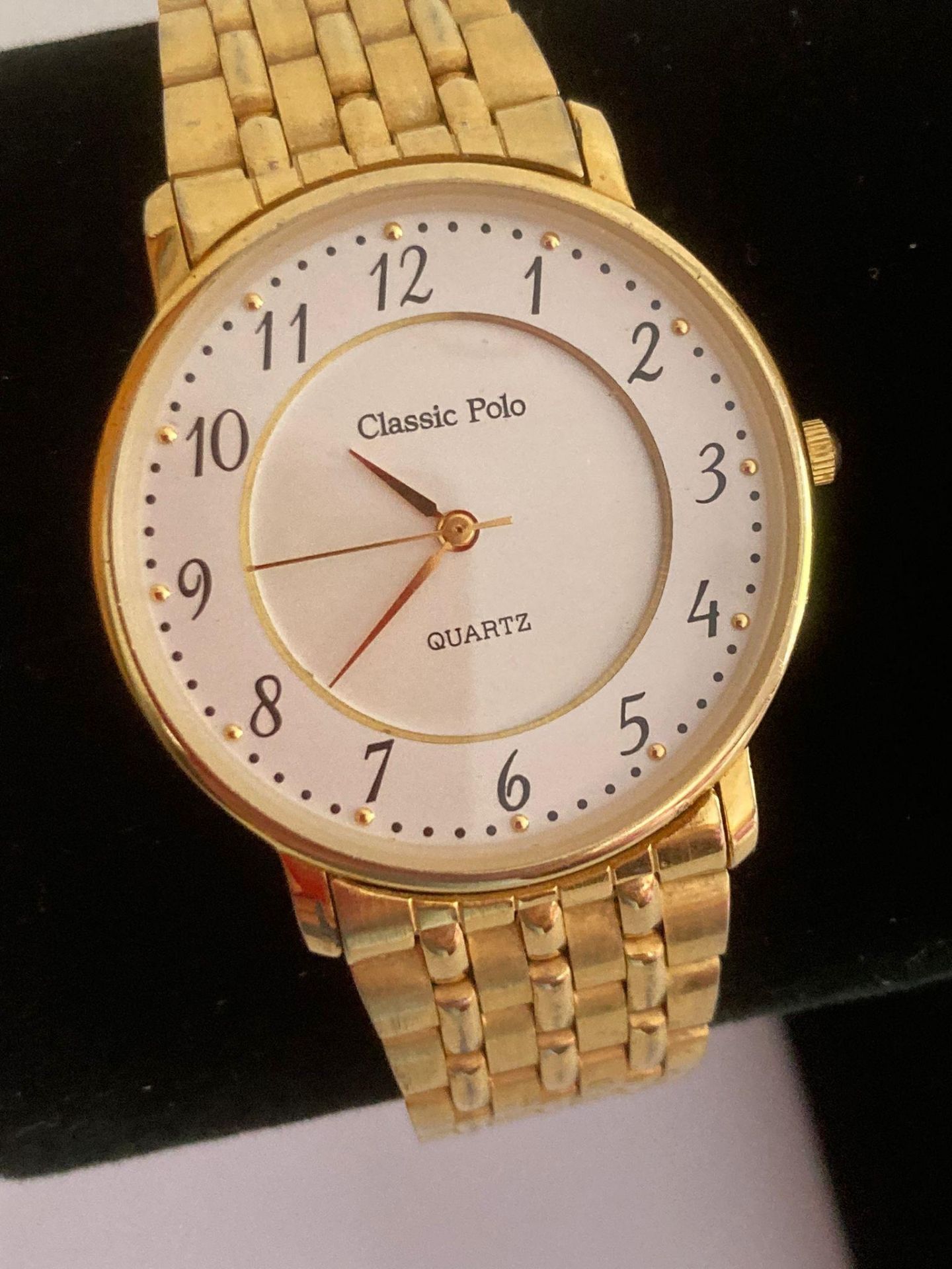 2 x Gentlemans Quality Quartz wristwatches in Gold Tone To include a Classic Polo Golden bracelet - Image 3 of 3