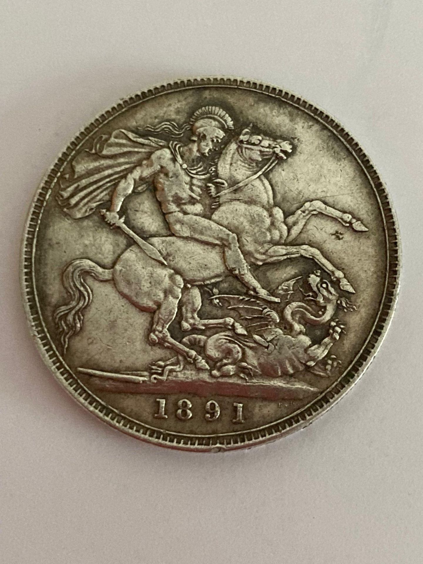 VICTORIAN SILVER CROWN 1891 in extra fine condition having raised definition to both sides. - Image 2 of 2