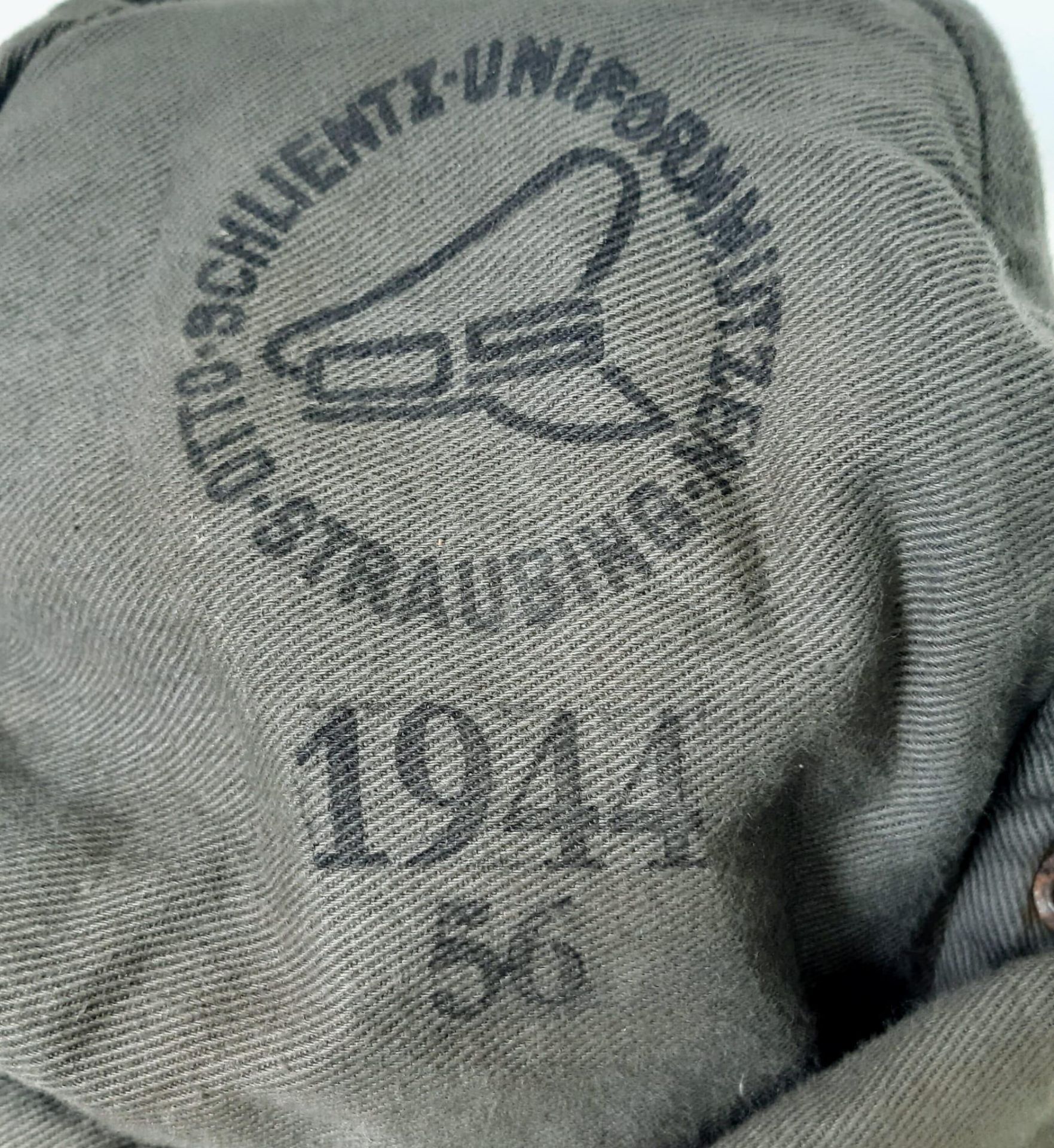 WW2 German M43 Panzer Side Cap. Black wool construction with removed insignia, (maybe P.O.W). The - Image 6 of 6