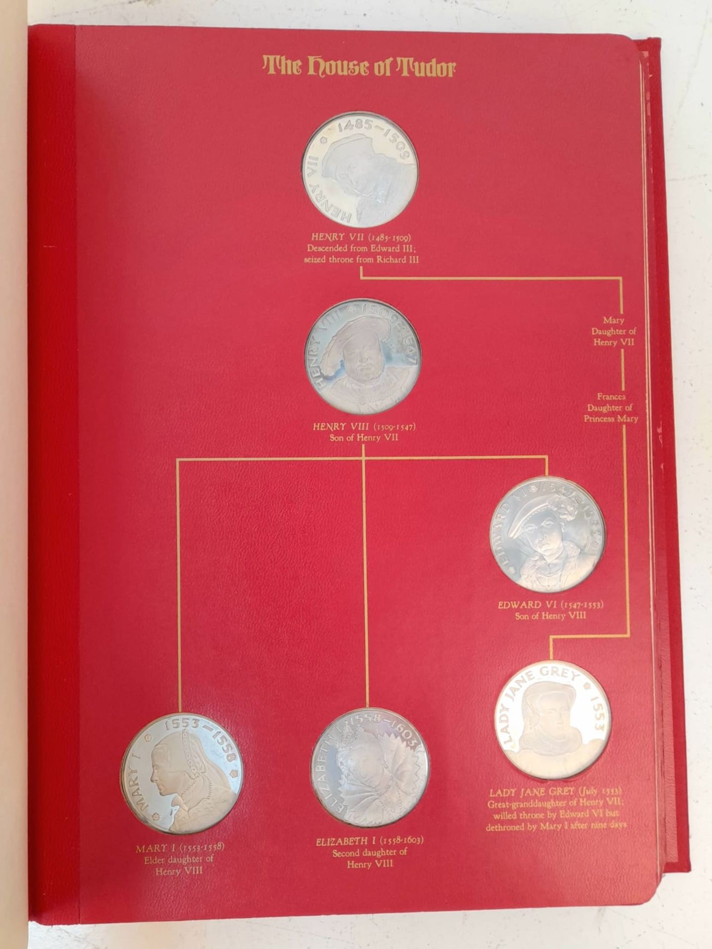 The Kings and Queens of England. First edition sterling silver proof medal set. 43 monarchs in - Image 5 of 8