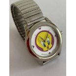 Rare Vintage Warner Brothers ‘TWEETIE PIE’ Quartz Wristwatch. Finished in silver tone with