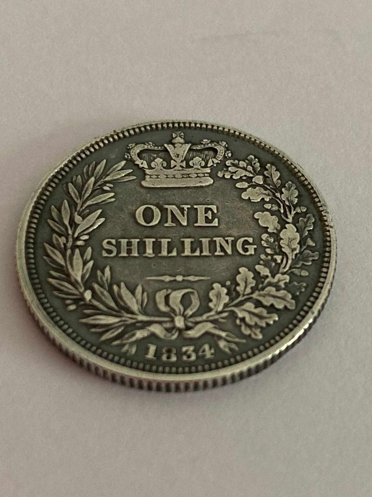 An exceptional WILLIAM IV 1834 SILVER SHILLING. Condition extra fine or better. Having raised and