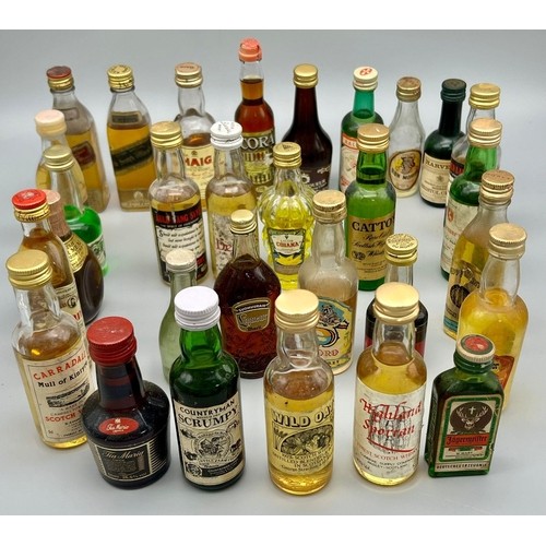 A selection of assorted of miniature bottles of booze. See pictures for more info.