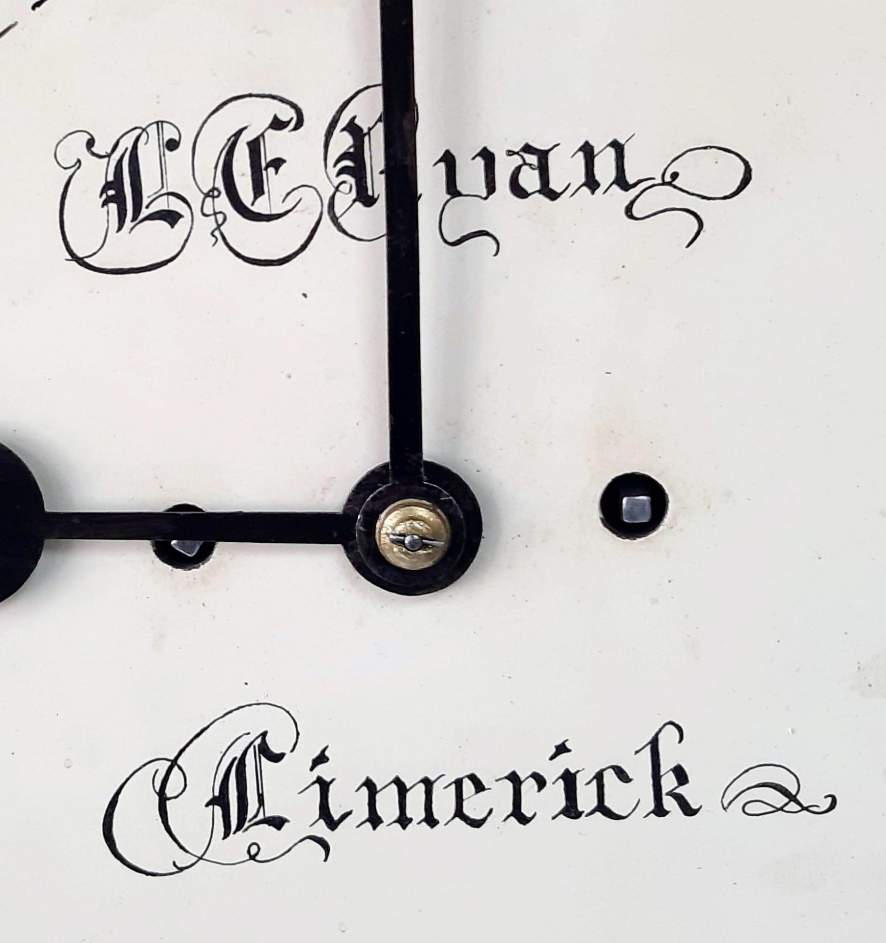 An Antique (Circa 1900) Mahogany Cased Twin Fusee Striking Dial Wall-Clock. This English made ( - Image 4 of 21