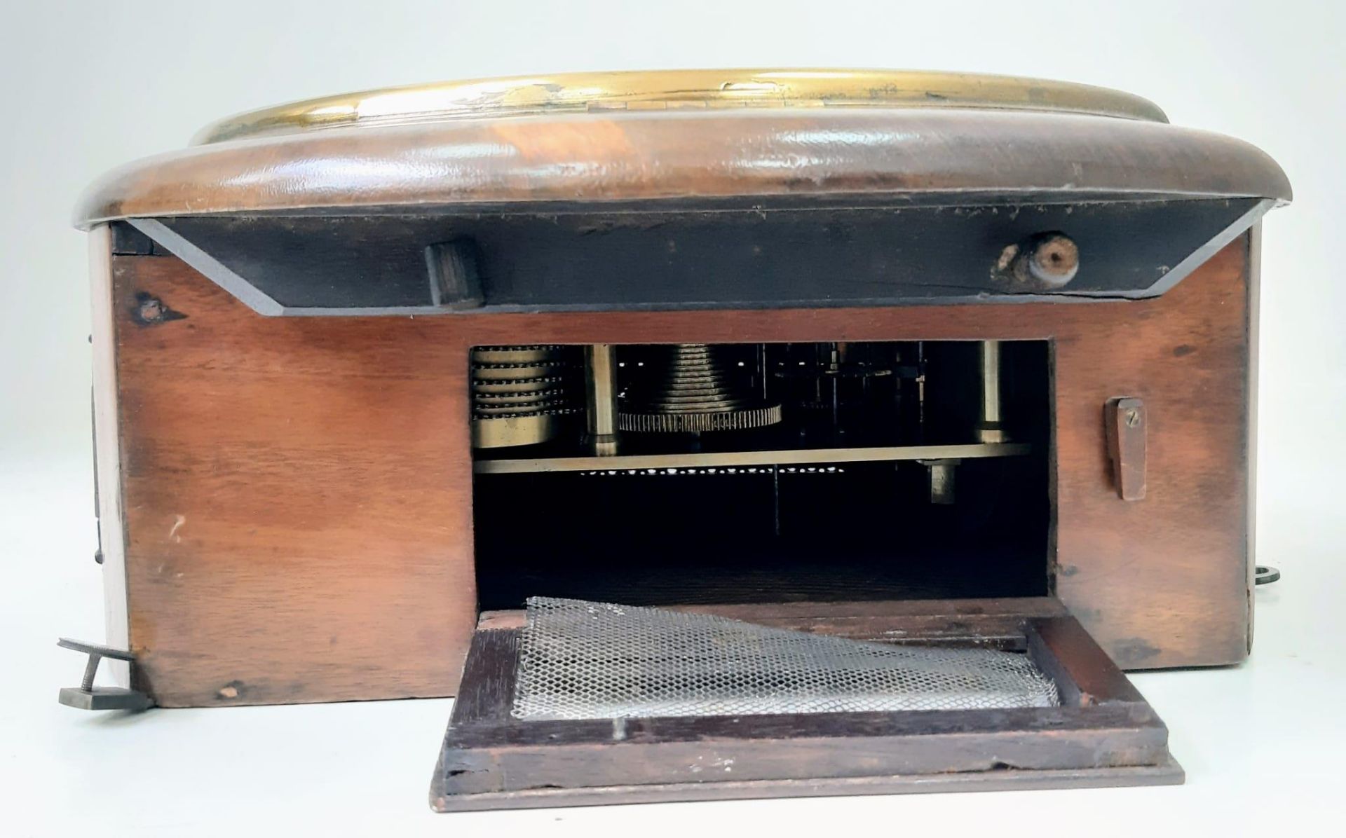 An Antique (Circa 1900) Mahogany Cased Twin Fusee Striking Dial Wall-Clock. This English made ( - Image 6 of 21