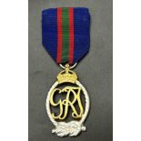 A Royal Navy Volunteer Reserve Officers Decoration (VRD), GRI cypher ( Geo VI 1st type). With