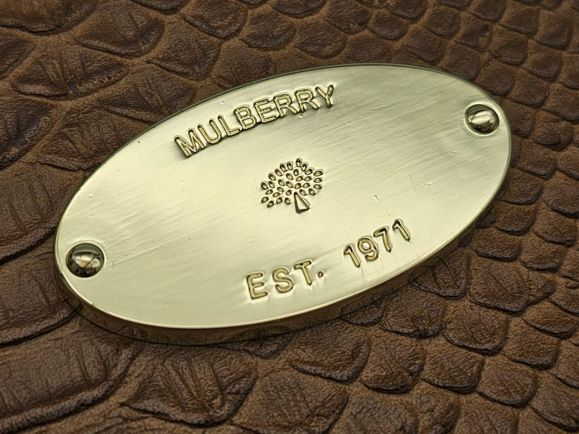 A Mulberry Brown Leather Clutch Bag/Wallet. Textured leather exterior with an inner zipped - Bild 4 aus 9