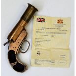 WW1 British 1916 Dated Webley and Scott Flare Pistol. With current de-activation certificate. UK