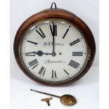 An Antique (Circa 1900) Mahogany Cased Twin Fusee Striking Dial Wall-Clock. This English made (