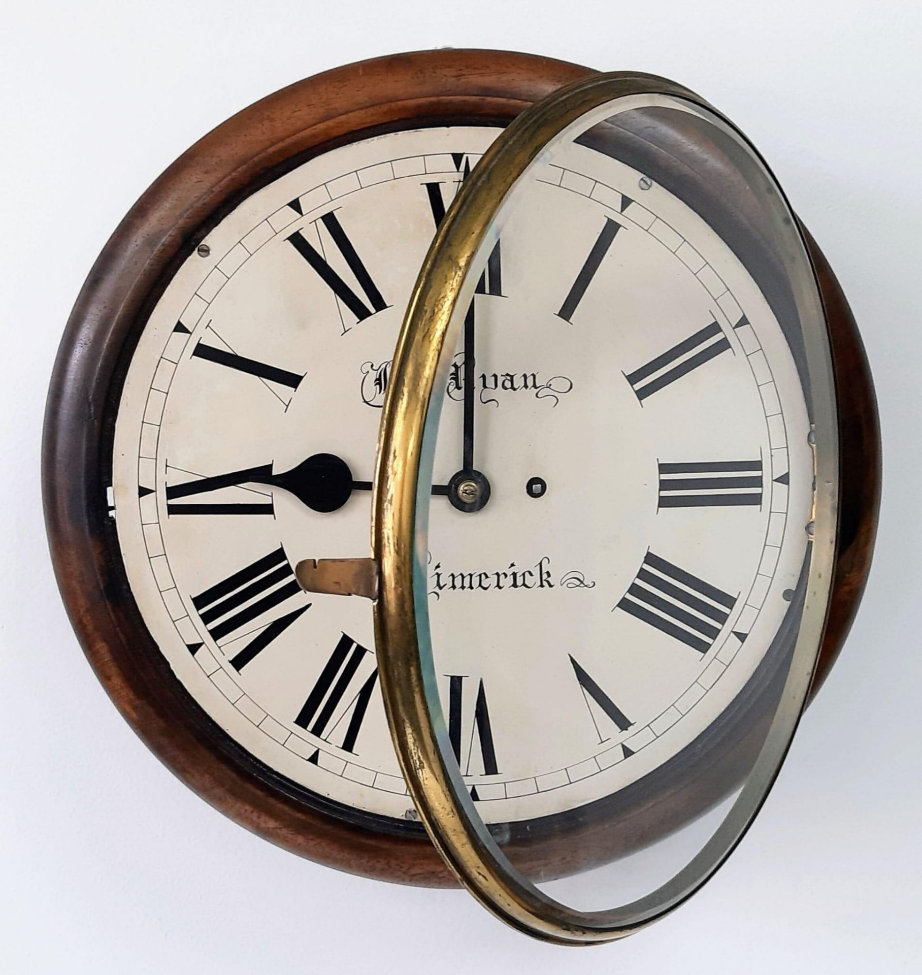 An Antique (Circa 1900) Mahogany Cased Twin Fusee Striking Dial Wall-Clock. This English made ( - Image 3 of 21