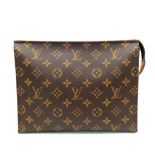 A Louis Vuitton Monogram Canvas Pouch. 25cm x 20cm. In good condition but please see photos. Ref: