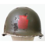 WW2 U.S. 28th Infantry Division Swivel Bale Front Seam Helmet.