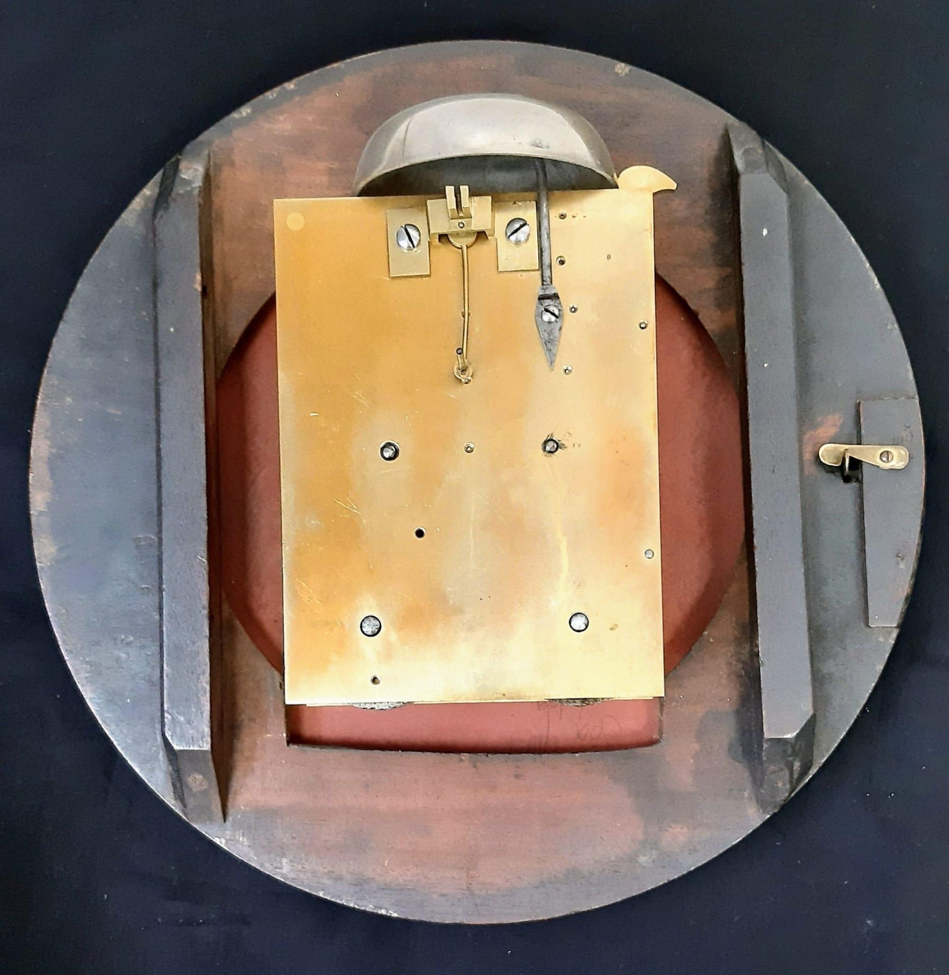 An Antique (Circa 1900) Mahogany Cased Twin Fusee Striking Dial Wall-Clock. This English made ( - Image 15 of 21