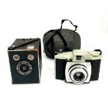 Two Vintage Kodak Cameras - A Kodak Brownie (with case) and a Kodak Super Six-20 Brownie Junior. A/F