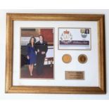 A William and Kate Limited Edition Framed Stamp Cover and Coin Presentation of Their Royal Union