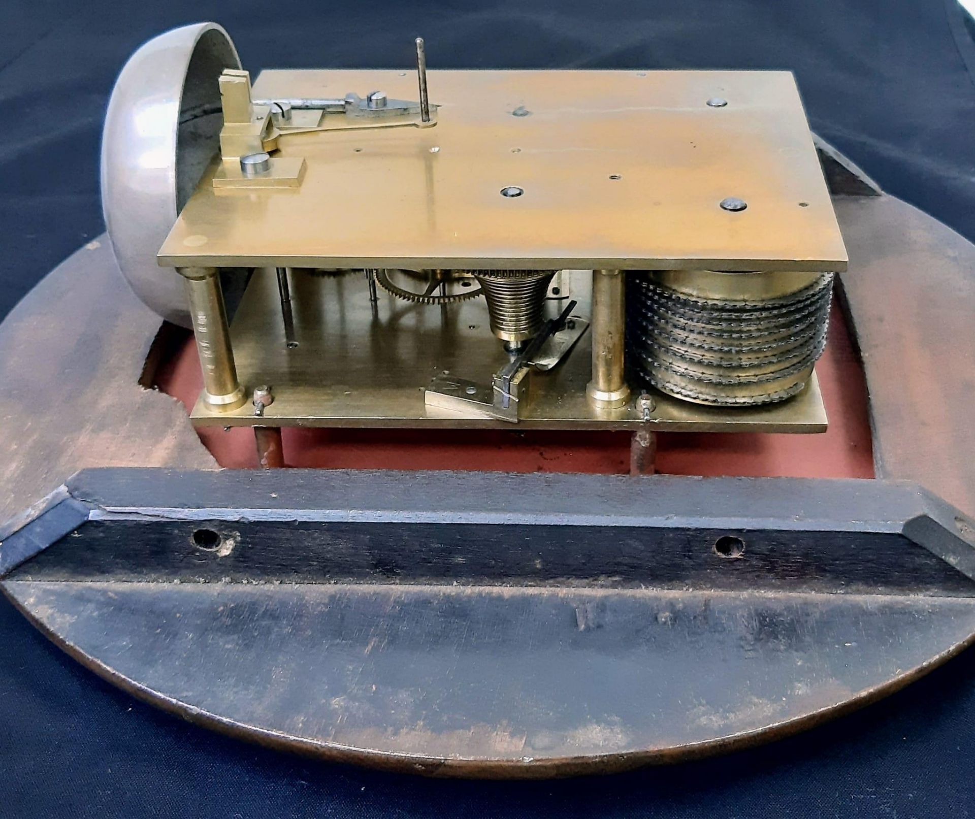 An Antique (Circa 1900) Mahogany Cased Twin Fusee Striking Dial Wall-Clock. This English made ( - Image 19 of 21