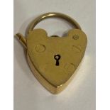 9 carat GOLD HEART PADLOCK Having Full UK hallmark. Opens and closes perfectly. 2.92 grams.