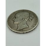 Early Victorian Young Head SILVER CROWN 1844 in fine condition.
