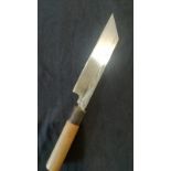 Rare Antique Japanese Chefs knife signed MASAMOTO SOHONTEN. Rare 1920's Japanese Chefs knife