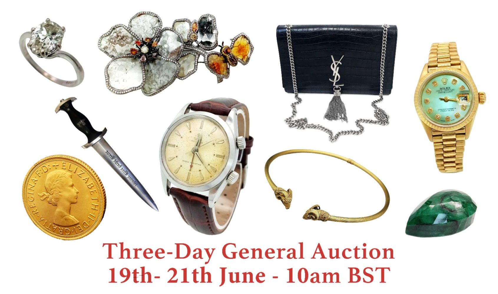 Three-Day General Auction (Jewellery, Watches, Militaria, Antique and Collectables)