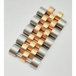 Rose gold and stainless steel ROLEX links (5 links) ref 13340
